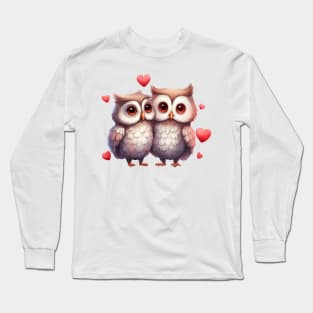 Valentine Owl Couple Long Sleeve T-Shirt